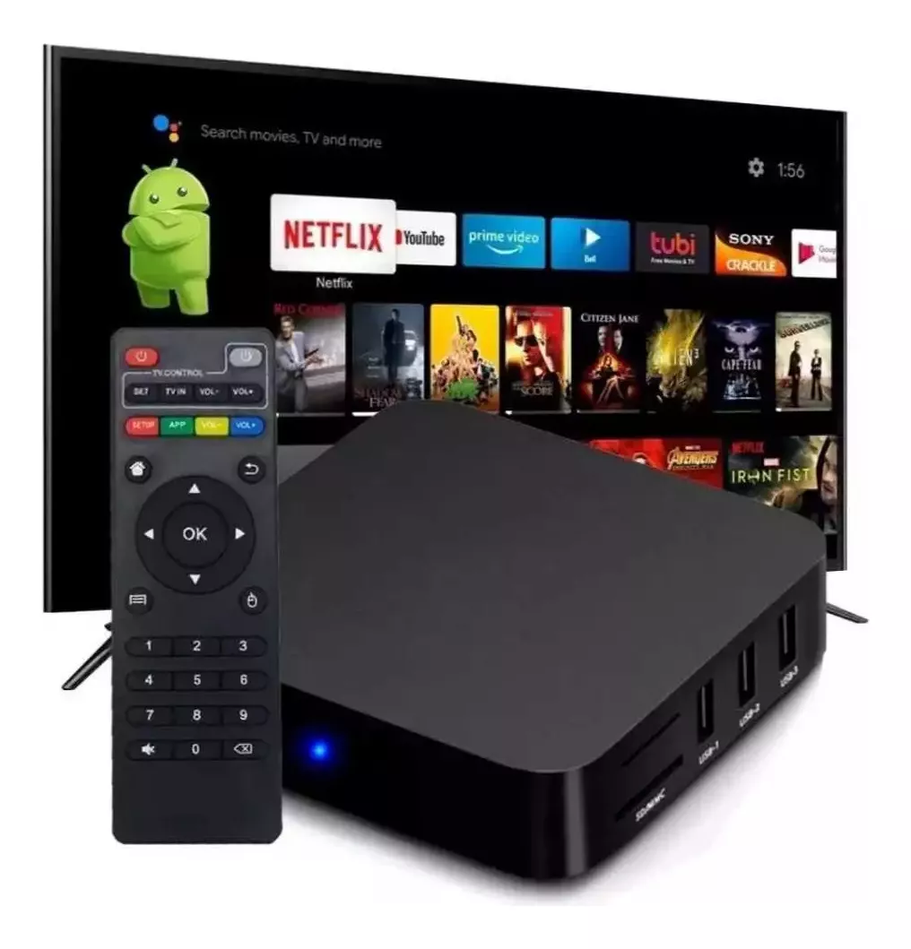Tv Box Transforme Sua Tv Comum Em Smart 4k Compatível Com Netflix Youtube Wifi Pro 5g - imagem 2